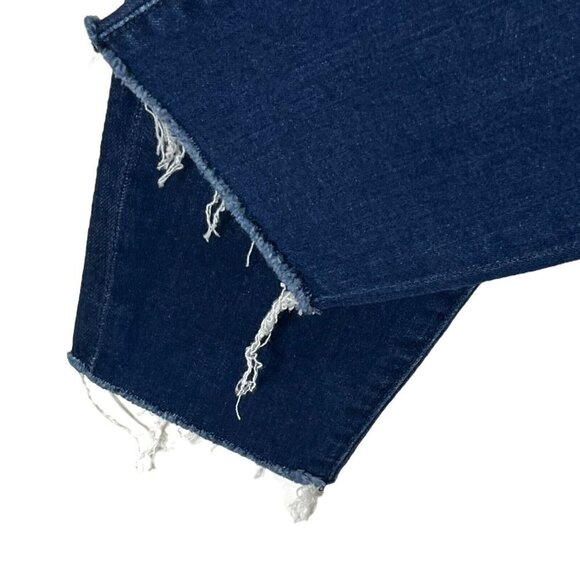MOTHER Looker Ankle Fray Jeans Tongue Chic Blue High Rise Women’s Size 2 - Picture 9 of 15
